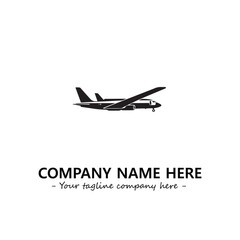 Plane silhouette logo company design vector illustration