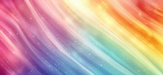 Obraz premium Colorful abstract background with flowing waves and sparkling stars
