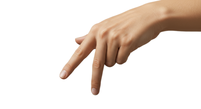 Hands digits take a walk