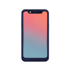 2D flat Smartphone vector illustration, isolated on a white background.
