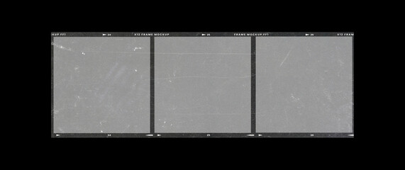 Film frame photo strip high-resolution blank filter. 35mm scan template texture effect. Trendy...