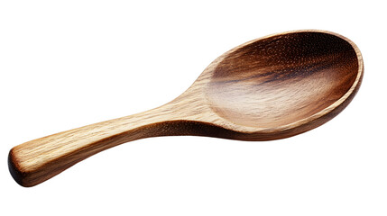 Wooden spoon isolated on white background