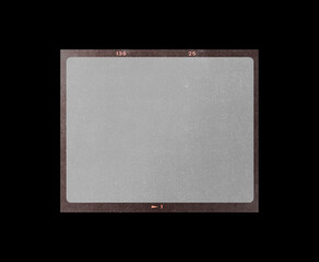 Fototapeta premium Film frame photo strip high-resolution blank filter. 35mm scan template texture effect. Trendy editable camera roll social stories design. Isolated vintage analog cinema empty scratches mockup.