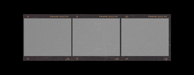 Film frame photo strip high-resolution blank filter. 35mm scan template texture effect. Trendy...