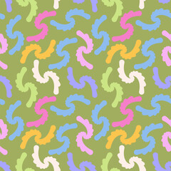 Creative concept of summer abstract pattern in bright and juicy. Modern abstract design with wavy shapes and lines. Templates for holiday, advertising, branding, card, cover, label, poster, sales