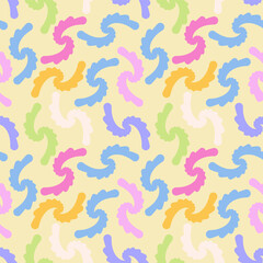 Creative concept of summer abstract pattern in bright and juicy. Modern abstract design with wavy shapes and lines. Templates for holiday, advertising, branding, card, cover, label, poster, sales
