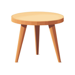 Side Table vector 2D flat illustration, isolated on a white background.