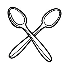 Vector illustration of a spoon