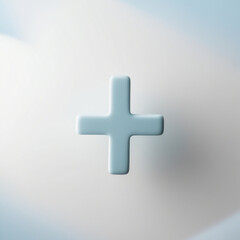 Obraz premium plus sign on blue
