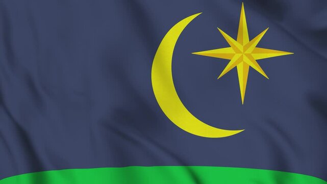 Flag of the Naminara Republic &ndash; 4K Seamless Loop of the National Banner