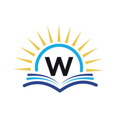 Sunrise Logo combine with letter W vector template