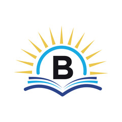 Sunrise Logo combine with letter B vector template