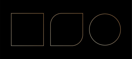 Golden frame border luxury line vector design. Gold frame modern shape background luxury box elegant geometric rectangle.