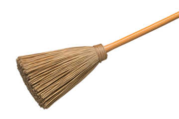 Broom. Corn straw broom. Professional natural organic wooden extra large heavy duty broom. Cleaning tool for home, garden, office room. Commercial business, cleaning service. Ai Generated Images