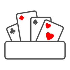Cards in Betting Box Icon