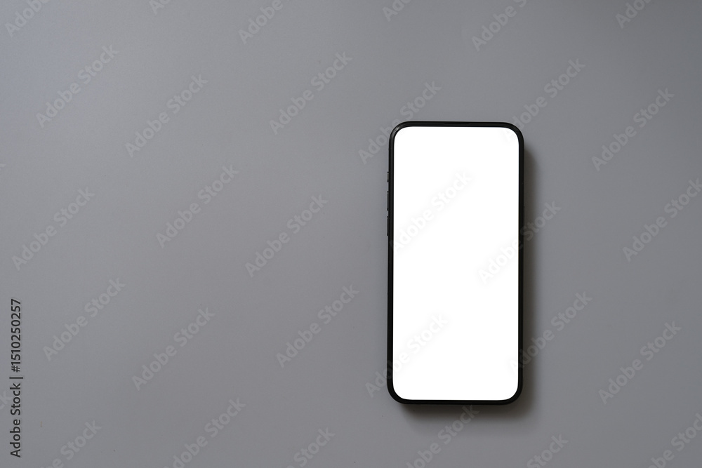 Aufkleber smart phone mockup blank screen isolated on background , high quality device front view shadow mobil