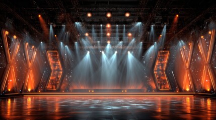 Virtual show, studio backdrop template. Ideal for tv game shows, or even gambling events.