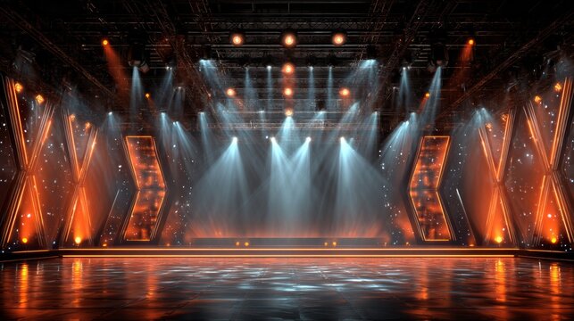 Virtual show, studio backdrop template. Ideal for tv game shows, or even gambling events.