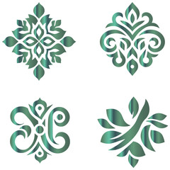 set of floral and seamless blend of contemporary design and artistic balance