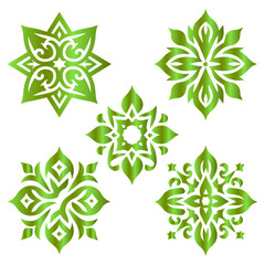 set of green striking celebration of premium craftsmanship in digital artistry