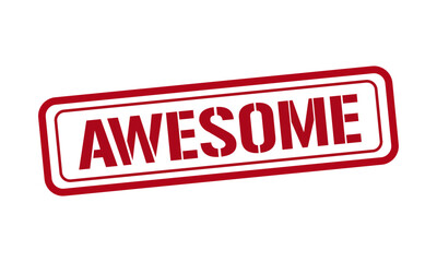 AWESOME red stamp text vector, rubber stamp