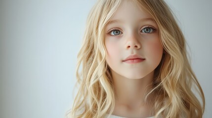 Naklejka premium young beautiful model with white hair on a white background