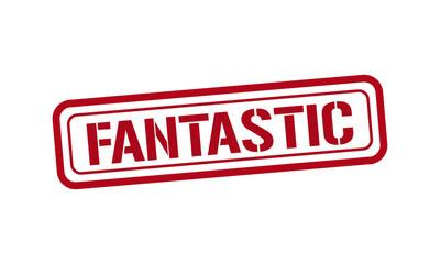 FANTASTIC red stamp text vector, rubber stamp