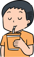 Illustration of man drinking

