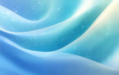 Minimalist Sky-Blue Waves: Soft Gradient Lighting in Detailed Vector Background, Wide-Angle 3D Render with Airy Space and Sharp Focus