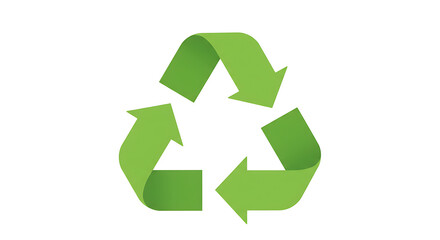 Obraz premium Modern Green Recycling Symbol: Eco-Friendly 3D Arrow Design