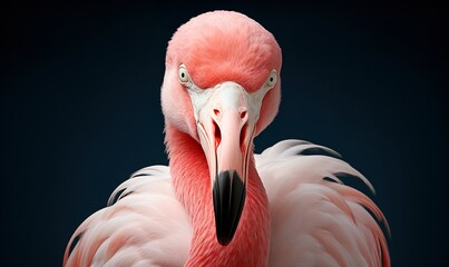 Naklejka premium close up of a pink flamingo