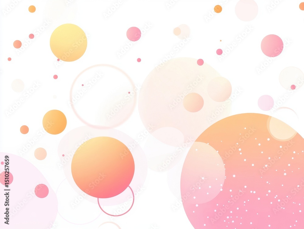 Aufkleber abstract dreamscape: a visually captivating abstract design featuring overlapping soft, glowing circ