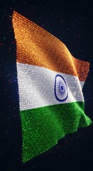 Sparkling Indian Flag: A Glittering Celebration of Independence and National Pride