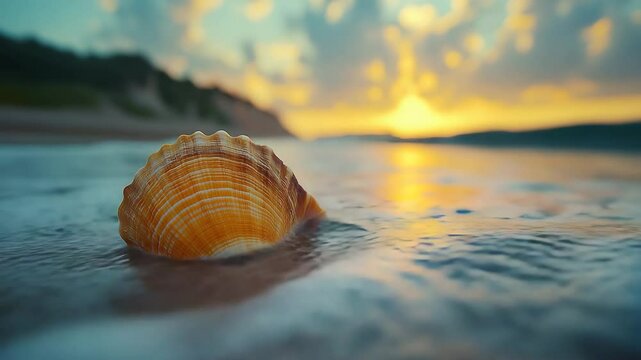 snail shell on the beach