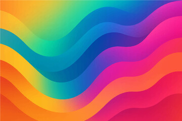 Obraz premium Abstract Rainbow Background with Colorful Curves and Gradient Pattern