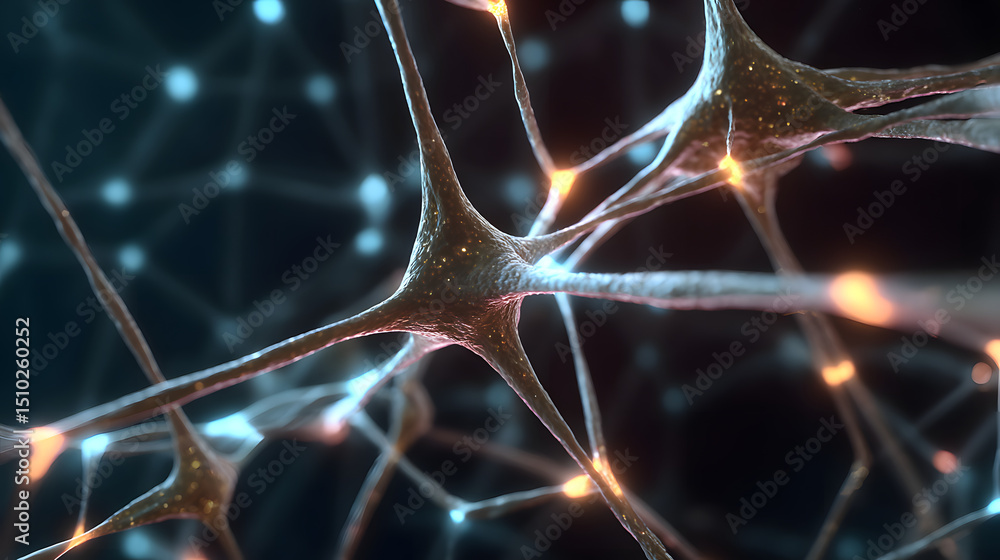 Poster neural network: a detailed depiction of neural networks, representing the intricacies of the human m