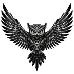 Owl. Tribal owl. Tatto owl