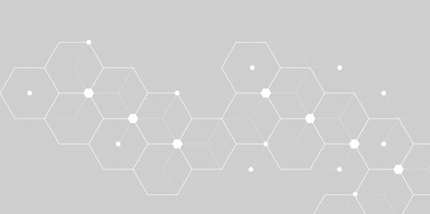 Abstract technology background with hexagons. modern geometric hexagon shape Poster, wallpaper, Landing page. geometric hexagonal, triangle, shape. Vector illustration. can be used in cover design.