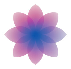 Fototapeta premium PNG Organic flower shape gradient symmetrical chandelier.