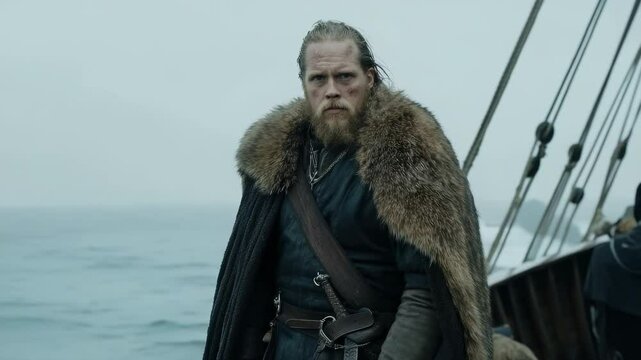 Warrior tale: Viking path, Slav adventurer, brave soul, Nordic explorer, medieval sailor, Varangian quest, Normanni traveler, seafaring might, early era, fearless mission