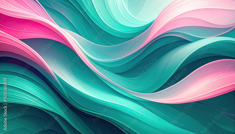 Poster abstract colorful wave design background