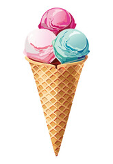 Ice Cream Cone - Vector Illustration