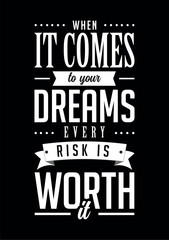Obraz premium Motivational Quote Art Design Vector