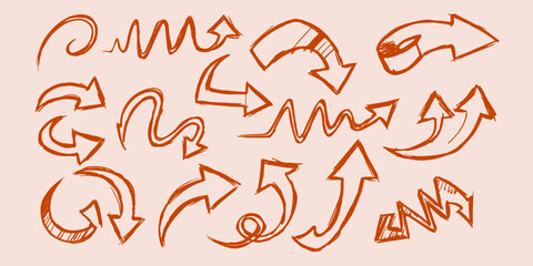 Hand-Drawn Arrow Vector Graphics Collection of Unique Arrow Designs for Design Projects