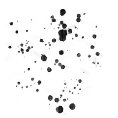 Black Watercolor Brush Illustration