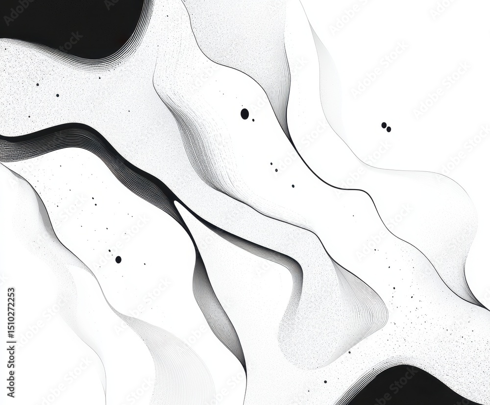 Poster abstract wave pattern: captivating viewers with its undulating forms and dynamic interplay of light 