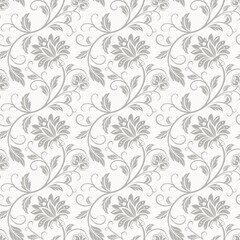 Seamless floral pattern background with vintage flower vector illustration
