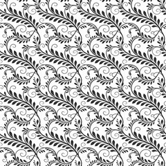 Seamless floral pattern background with vintage flower vector illustration