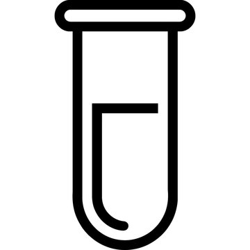 recommend clip art: Vector outline of test tube icon