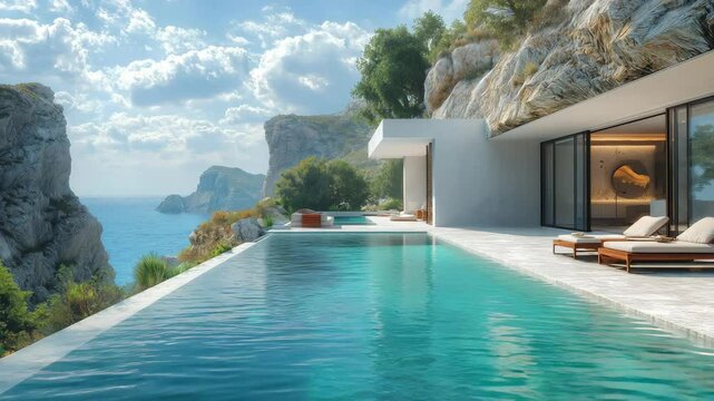 swimming pool in hotel resort
